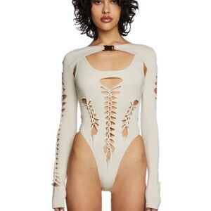 NWT Dolls Kill bodysuit and shrug set